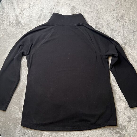 T by Talbots Top Women's Large Black Pullover Sweatshirt Long Sleeve VN259 - Picture 2 of 8